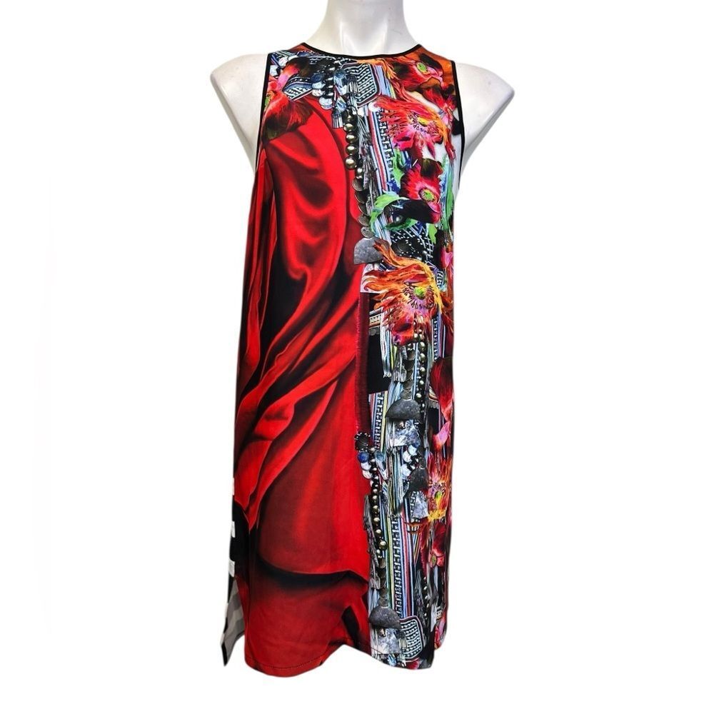Clover Canyon monk cloth dress S sleeveless multicolor knee length - Picture 2 of 8